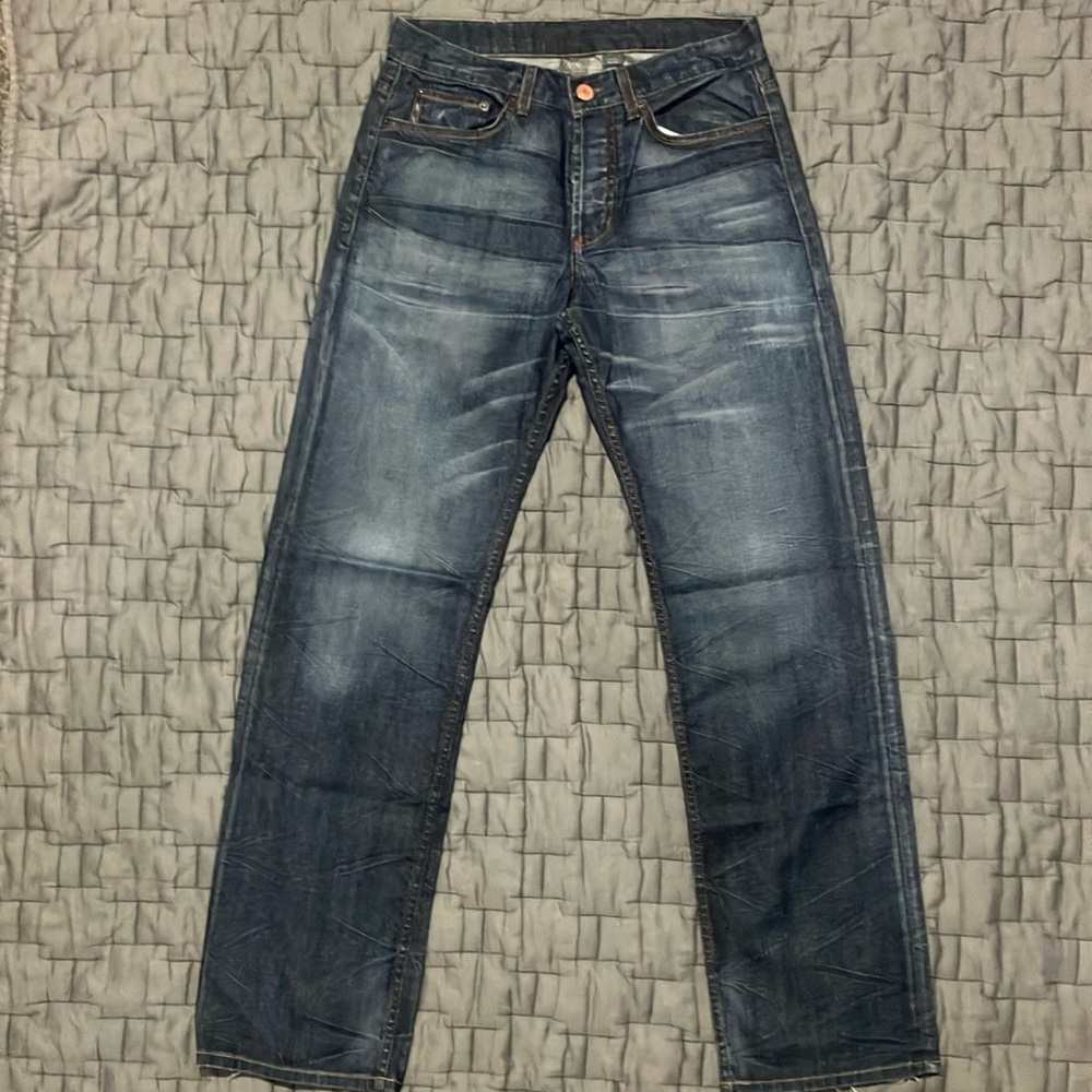 A/X Armani Exchange Blue Straight-Leg Jeans Classic Fit